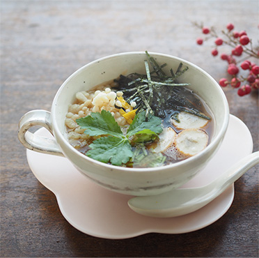 113_お餅とごぼう天のスープ