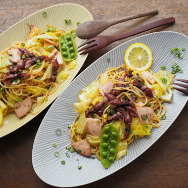 118_春野菜とホタルイカの 柚子胡椒パスタ