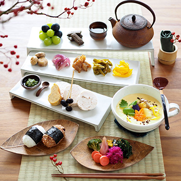 50_お餅入りの吹き寄せ茶碗蒸し