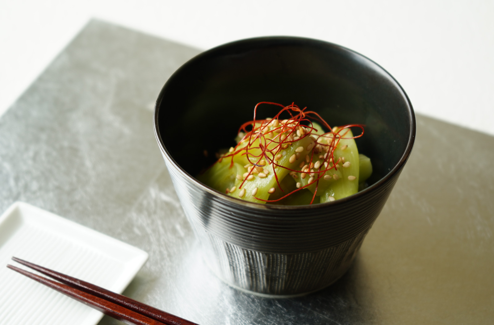 市松線彫　マルチカップ　黒マット