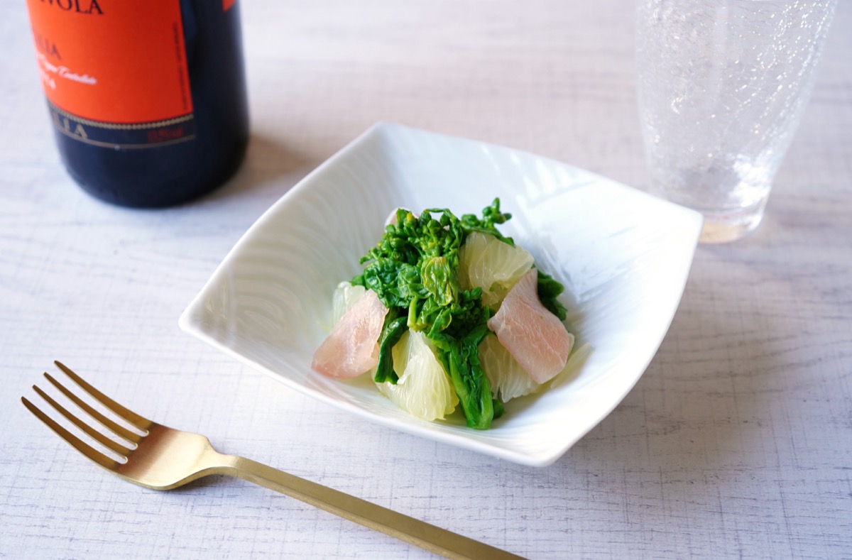 菜の花と文旦のサラダ