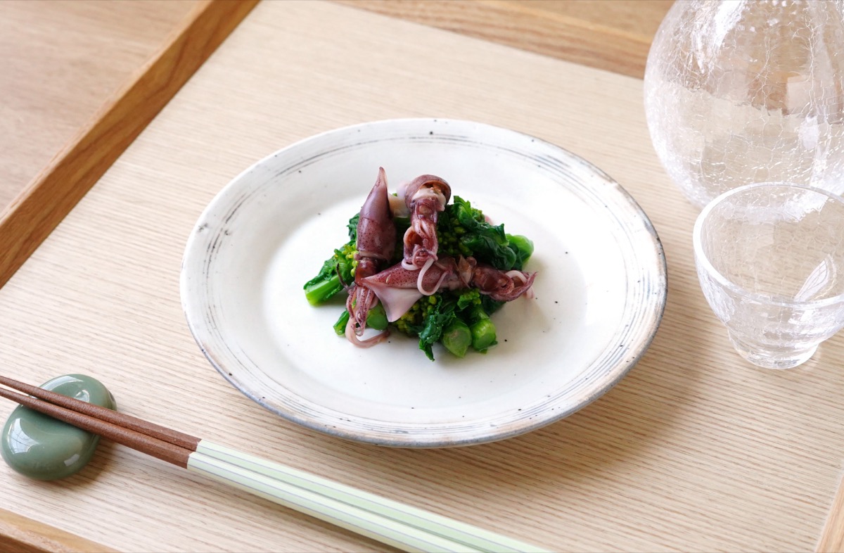 菜の花とホタルイカの柚子胡椒和え